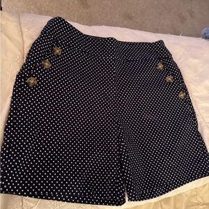 Bella Rose Closet Dark Blue Polka Dot Shorts